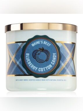 New Bath and Body Works Blueberry Cotton Candy Candle